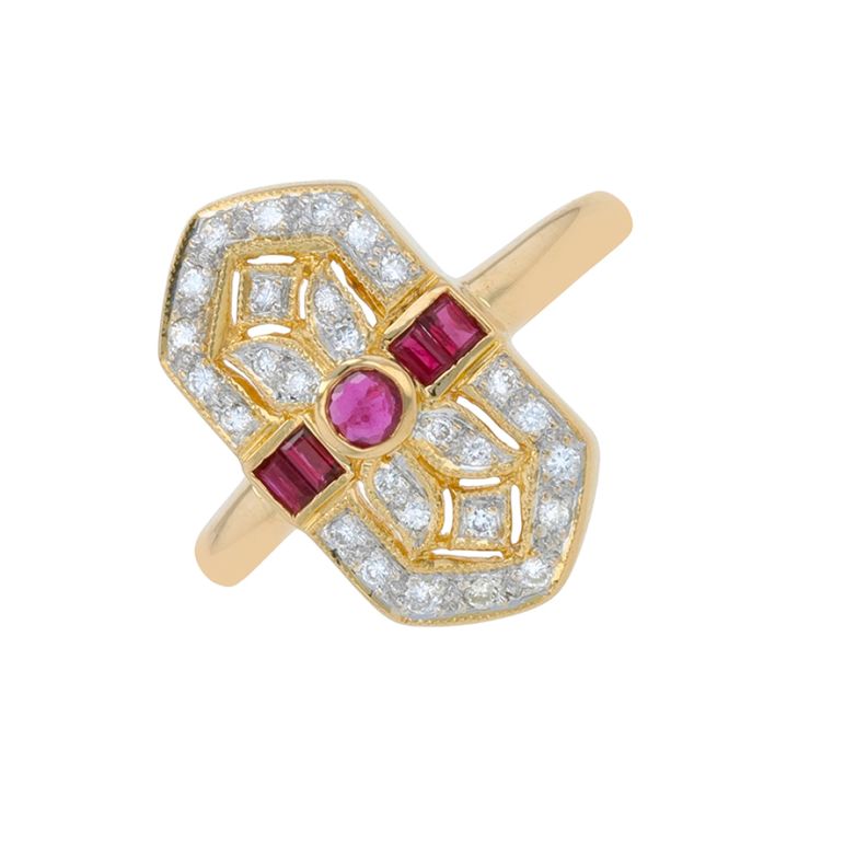 Acheter Bague vintage rubis 0.20 carat et diamants 0.14 carat or jaune 3.69g Comme neuf - 990,00 € Bague vintage rubis 0.20 carat et diamants 0.14 carat or jaune 3.69g Comme neuf - reconditionné disponible sur Gemme Les Bijoux